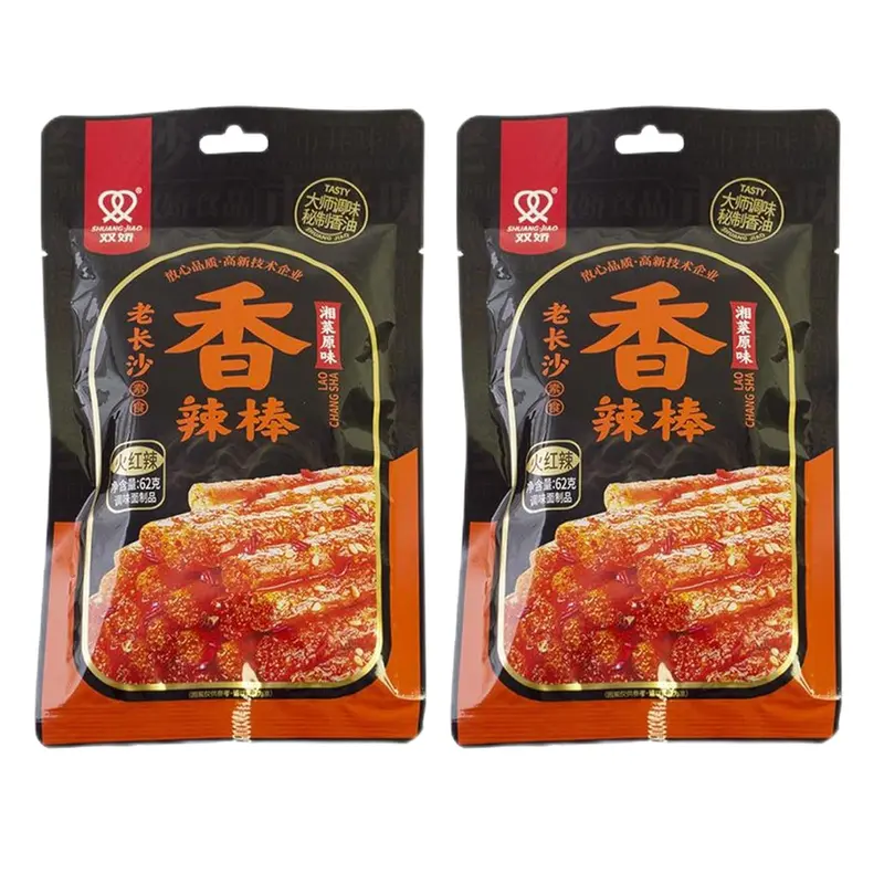 JTEDZI Latiao Spicy Strips, Chinese Spicy Sticks 2.2oz/62g (Pack of 2)