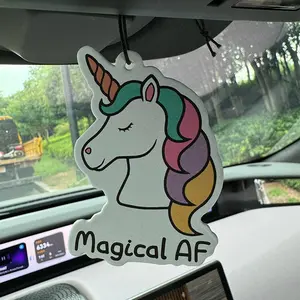 Magical Af Unicorn Avatar Car Air Freshener, Car Air Diffuser, Car Interior Diffusers, Natural Essential Oils, Long-Lasting Aromatic Fruity Fragrance Scent 60-90 Days, Suitable for Home & Bathroom