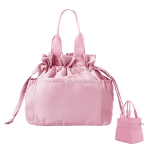 Large Capacity Women's Lunch Bag - Reusable Insulated Lunch Box for Office - Stain-Resistant