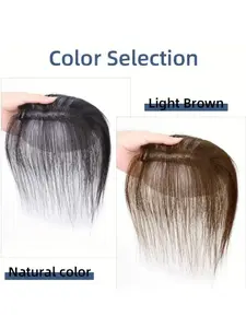 Women's Straight Topper Wig, Human Hair Hairpiece for Bald Spots & Thin Hair, Easy Application, Full Head Coverage, Hair Topper Clip