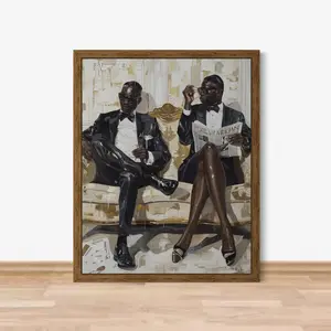 Lgbtq Black Pride, Afrocentric Decor, Black Couple Gay Art, African American Art, Lgbtq Wall Art, Gay Couple Art, Black Love Art Prints, Room Decor, Unframed – 5 Size, 8x12 to 27x40 inch