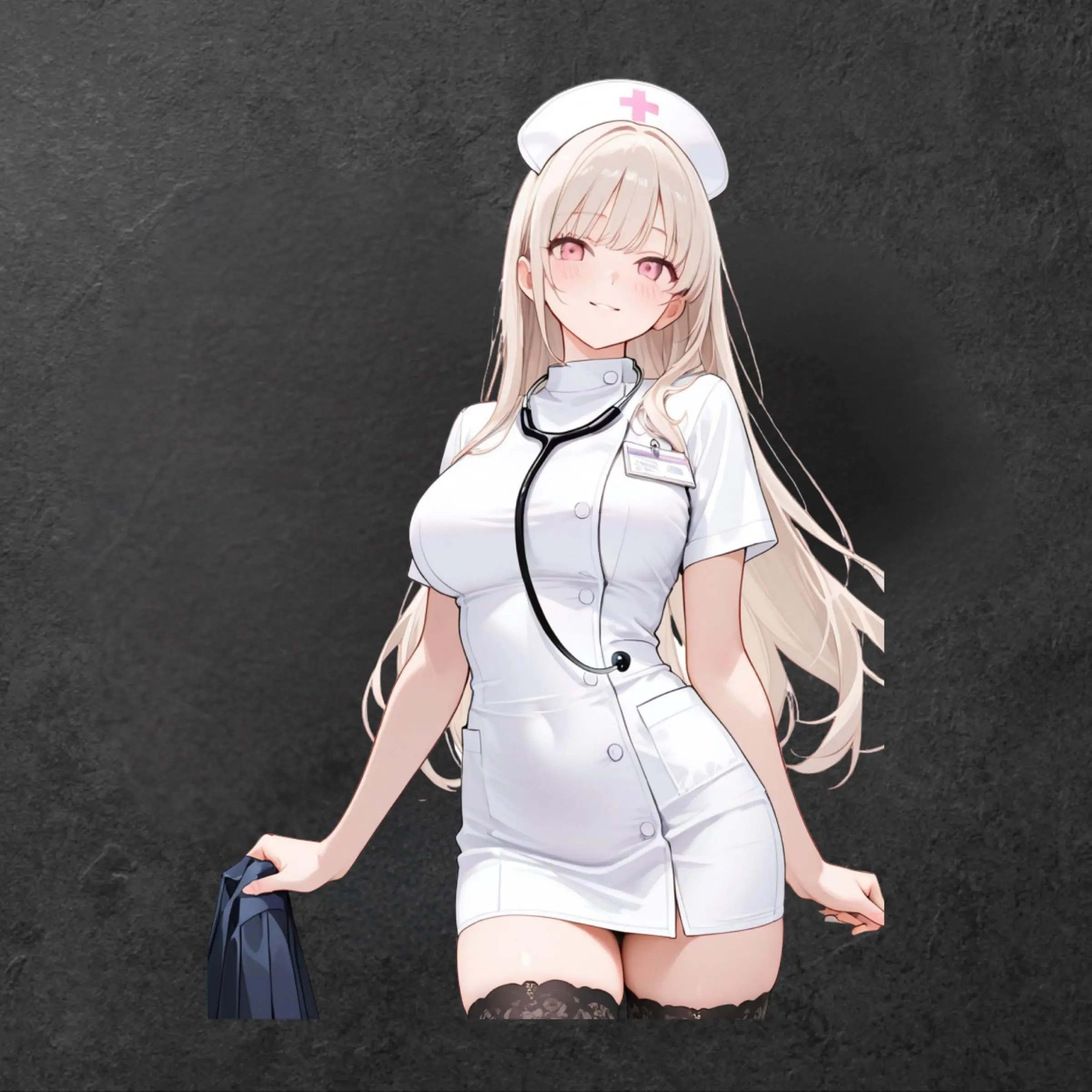 Nurse Anime Girl Sticker, Cute Aesthetic Medical Vinyl Decal, Waterproof Laptop & Phone Decor