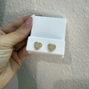 10KT Gold Heart Stud Earrings