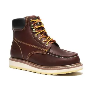 MENS- 6" Moc Toe Boot, Classic Style - Footwear Walking Shoes Shoe botas mexicana