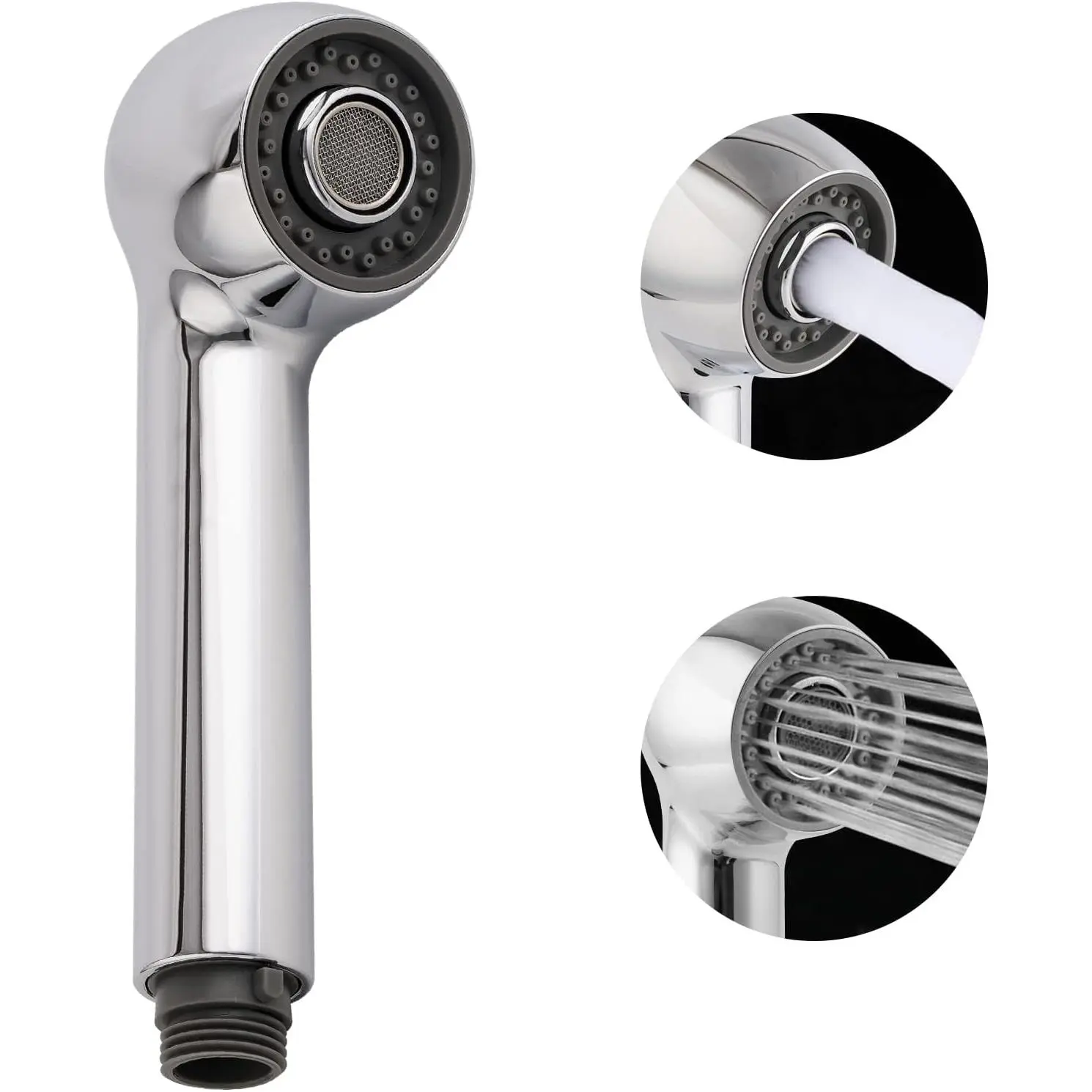 Pull Out Kitchen Faucet  2 Function Sink Sprayer  Replacement, G1/2 or 13/16 Inch Male Connector, NOT UNIVERSAL, Spray  Faucet  Kitchen Tap Sprayer Spout, Chrome