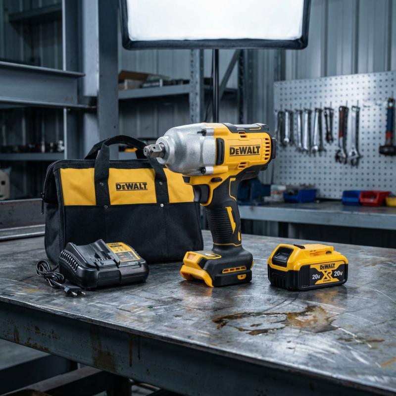 Dewei Dcf900 Electric Impact Wrench Brushless Cordless 1/2 Inch Compact Three-Speed Adjustable Pneumatic Massage Gun Tire Remover 20V