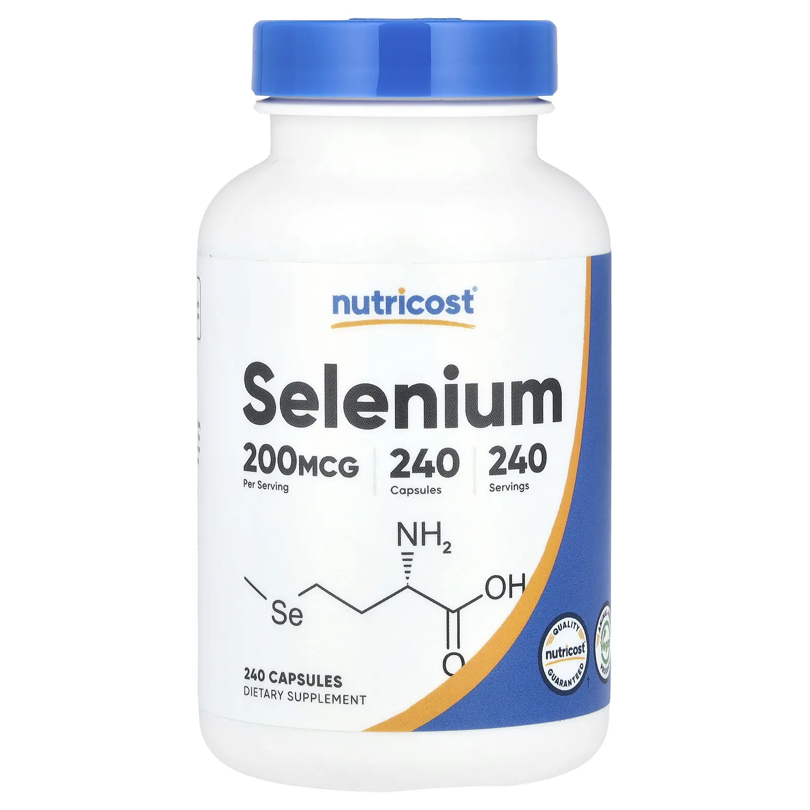 Nutricost Selenium, 200 mcg, 240 Capsules