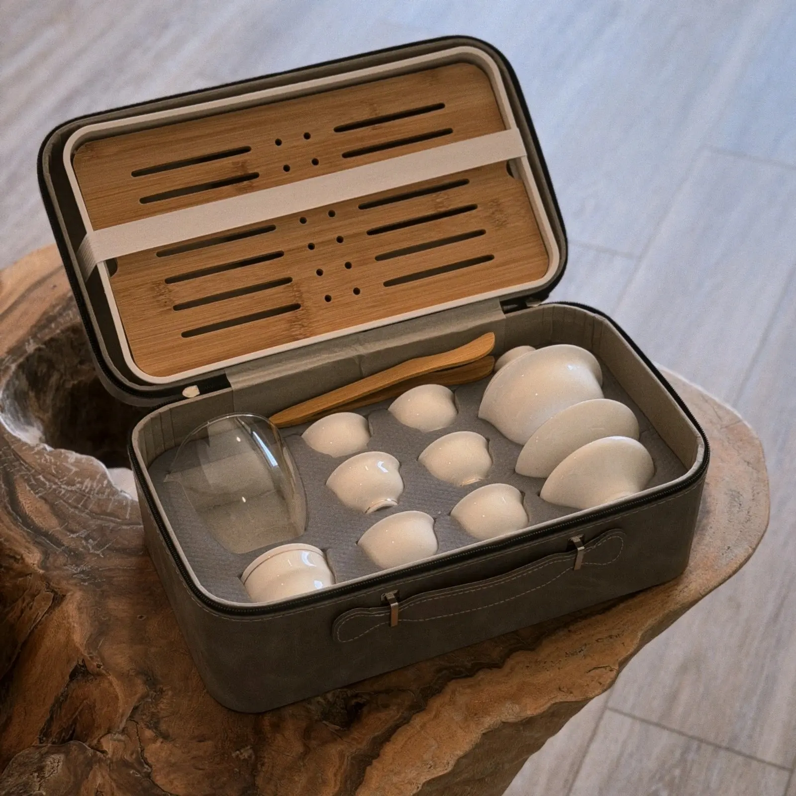 Ceramic Gongfu Tea Set with Gaiwan
