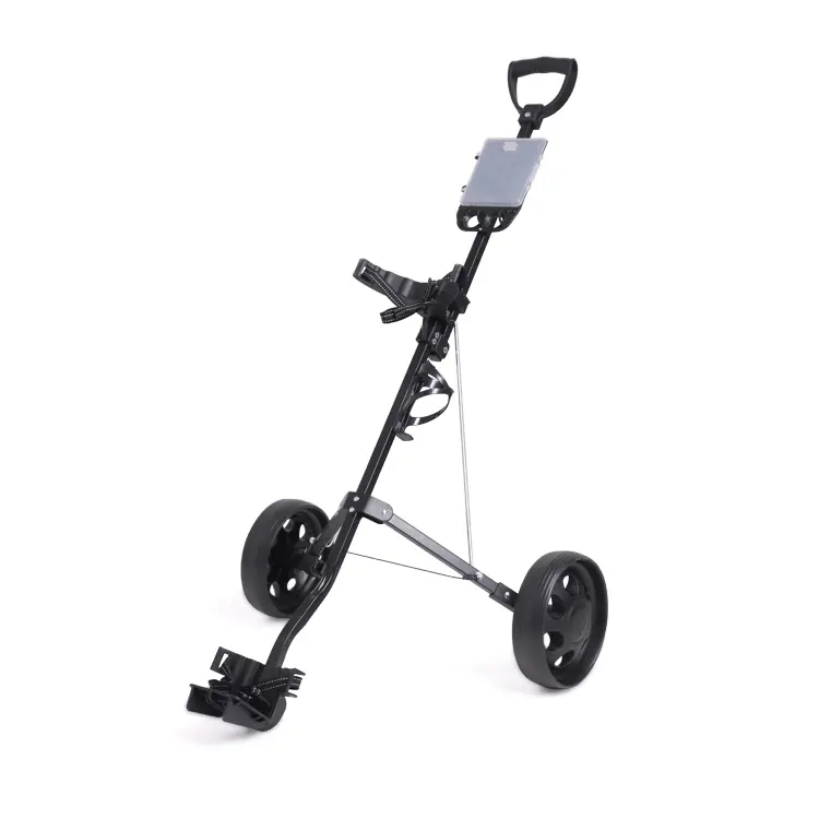 Foldable Light Golf Trolley, 2-Wheel Lightweight Golf Accessory with Adjustable Bag Straps, Golf Accessories