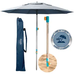 Ultimate Wind-Resistant Umbrella with 10-Second Hammer-In Anchor (2026 Upgraded Model)