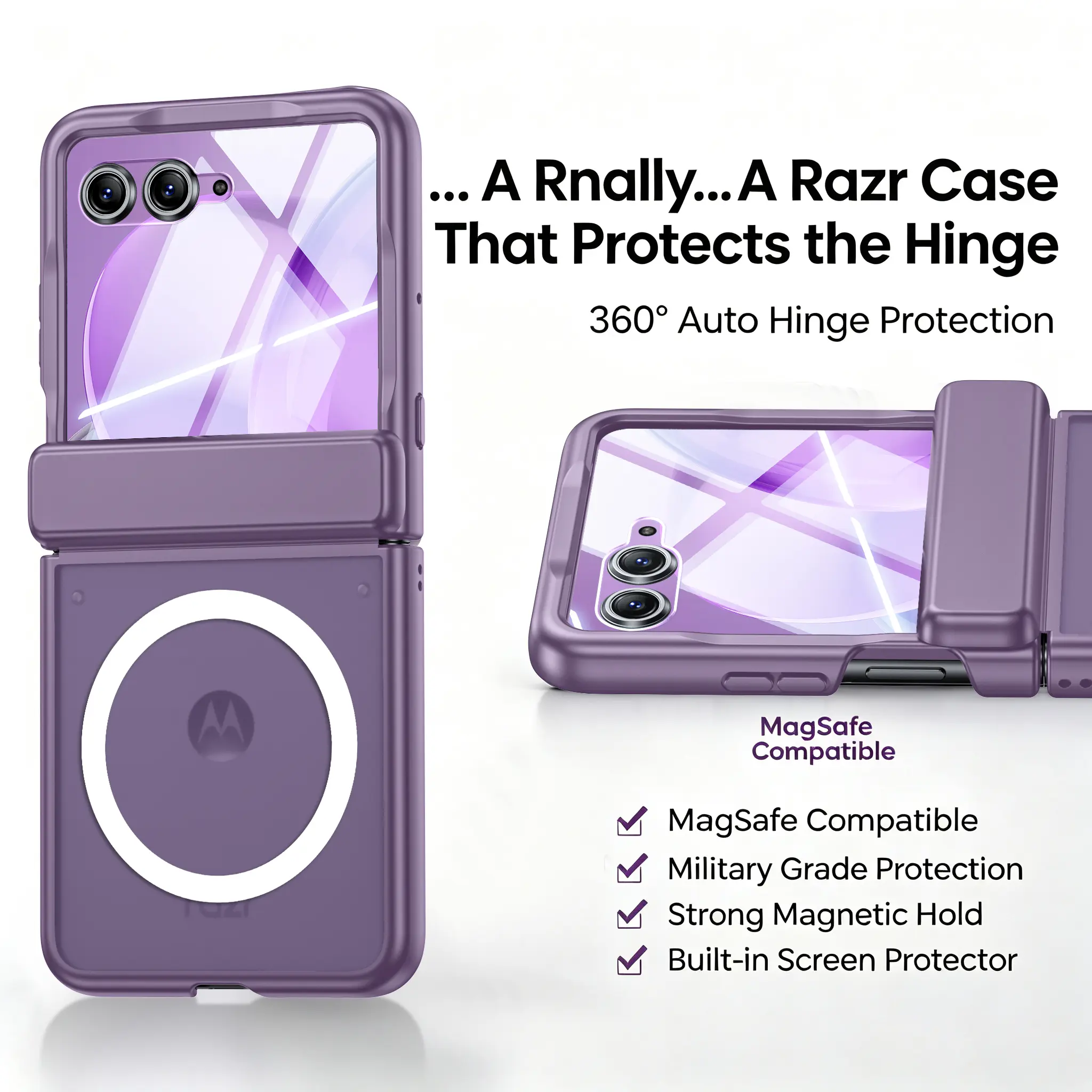 Motorola Razr Case with Full Hinge Protection | MagSafe Compatible | 9H Tempered Glass Protection | Military Grade Drop Protection |Premium Soft-Touch Finish， Razr 2026/Razr 2025/Razr 2024/Razr 2026 Ultra/ Razr2025Ultra，SummerVibes，phone case，Weekly Deals