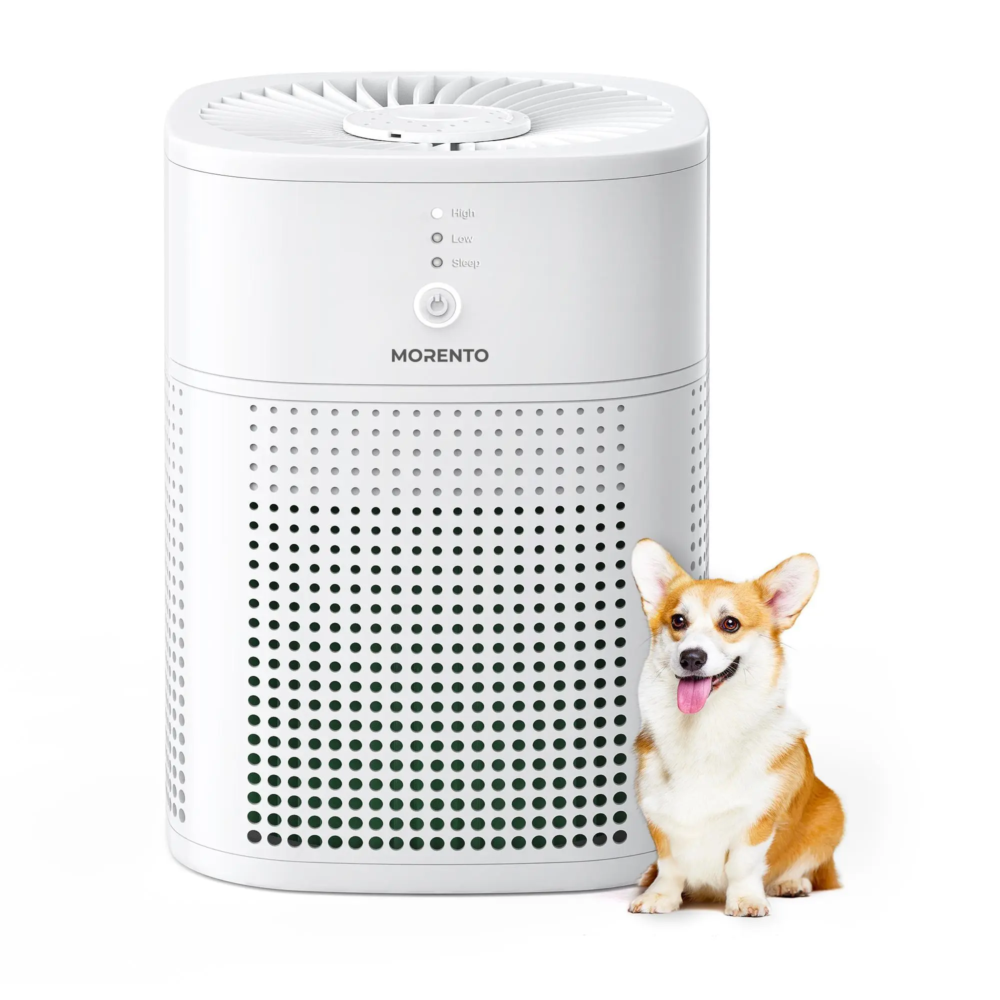 MORENTO HEPA Filter Air Purifier, 9x9x12 Inch 2 lb Weight Portable Low-Noise Home/Small Office Pet-Friendly Appliance with Aromatherapy, Removes Dust Allergens & Viruses, Fits Dorms, Father's Day Christmas Gift, Mini