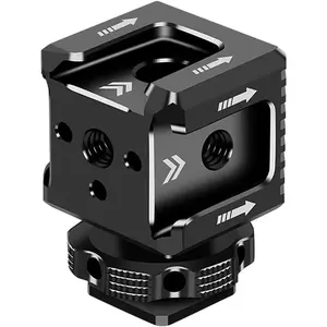 Cold Shoe Mount Adapter,Cold Shoe Extension - Triple Shoe Mount Extender for Camera,,Flash Accessories, Bracket for Led Lights,Microphones,Audio Recorder,Video Camera,Cage Accessories