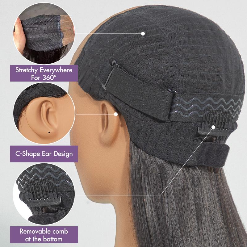 [LIVE]Ready to Go Blunt Cut Bob Closure Short HD Lace Glueless Wig 100% Human Hair Wear Go