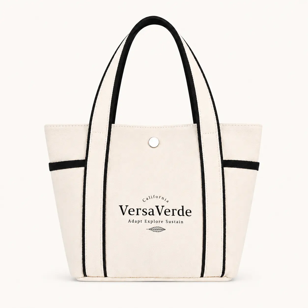 Coastal Day Mini Canvas Tote Casual Tote Bag Plain Color Bag