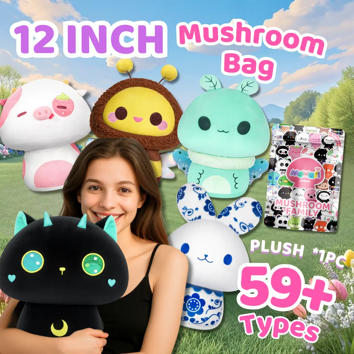 1 Bag-12 inch Mushroom Mystery Bag
