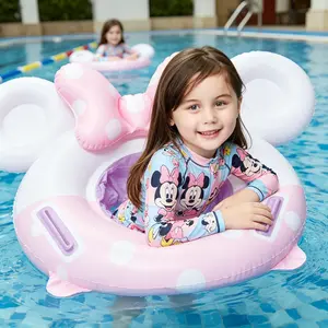 Baby Swimming Float, Inflatable Swim Ring with Seat and Handle, Pool Float for Infant, Toddler, Kids, Children Age 8 to 48 Months, Weight Capacity Under 44 lb