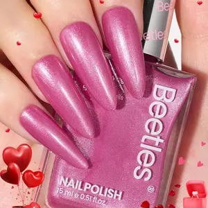 Beetles 1Pcs 15ml Hot Pink Nail Polish: Fast Drying & Long Lasting Nail Polish Romantic Reverie Nail Nail Lacquer Shimmer Art Effect for Grils Women Gifts matrix Gloss Glitter   Easter'sGift