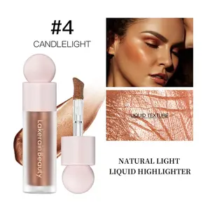 4Color Face Liquid Highlighter Bronzer Contouring Highlight Fluid Makeup Face Shimmer Shine High Lighter Iluminador Maquillaje