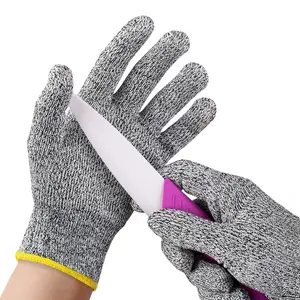 2Pairs Cut Resistant Gloves Cut Resistant Gloves Level 5 Protection for Kitchen, Upgrade Safety Anti Cutting Gloves for Meat Cutting, Wood Carving, Mandolin Slicing and More
