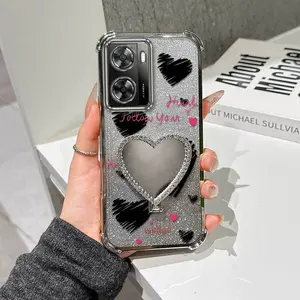 1 Piece Pink words and lines love Suitable For OnePlus Nord N20 SE Flexible Phone Case Cover Suitable For OnePlus Nord N20 SE With Non-Slip And Stand Perfect For Vacation