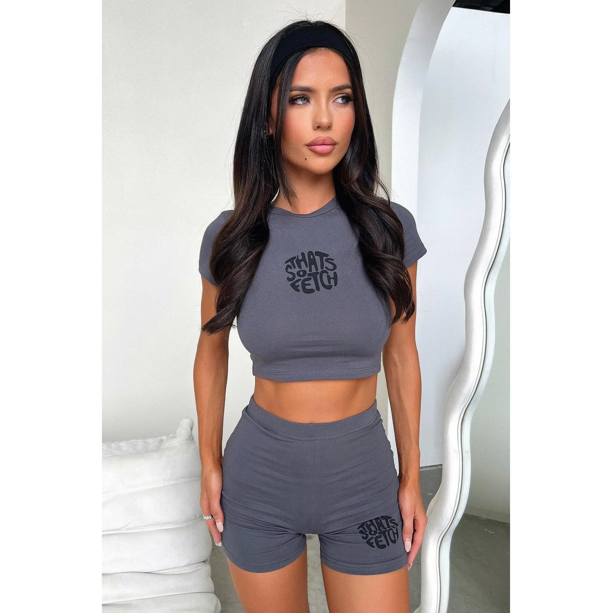 Beckham Baby Tee - Charcoal