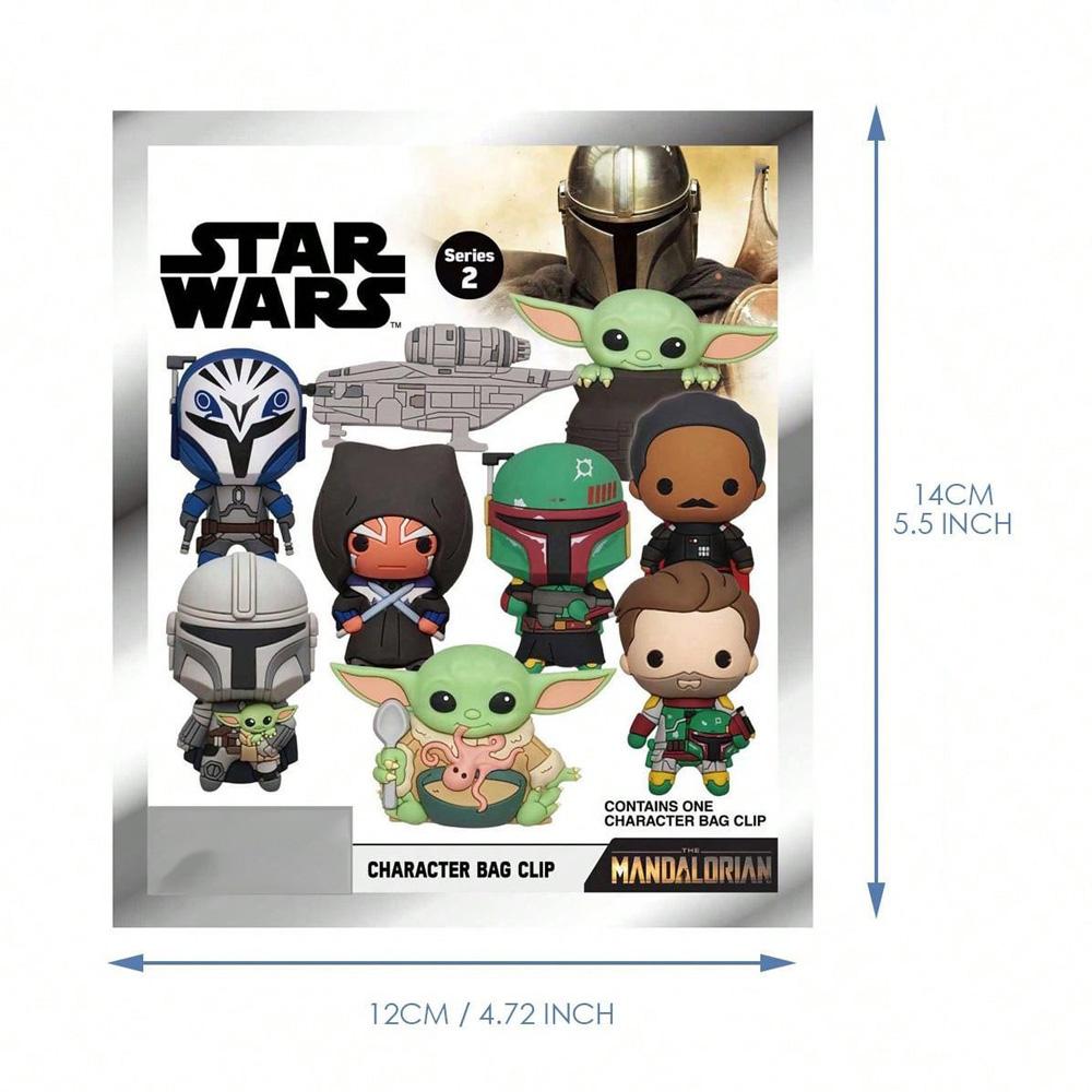 Star Wars 3D Keychain Blind Bag 1PC Officially Licensed Mystery Anime Figure Keyring PVC Blind Box Backpack Charm Perfect for Collectors Mandalorian Series