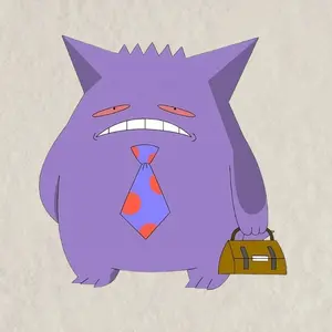 Business Gengar Sticker: Vinyl Decal for Laptop, Tumbler, Anime Funny Meme Decal, Vinyl Waterproof Sticker, Gift for Game lovers
