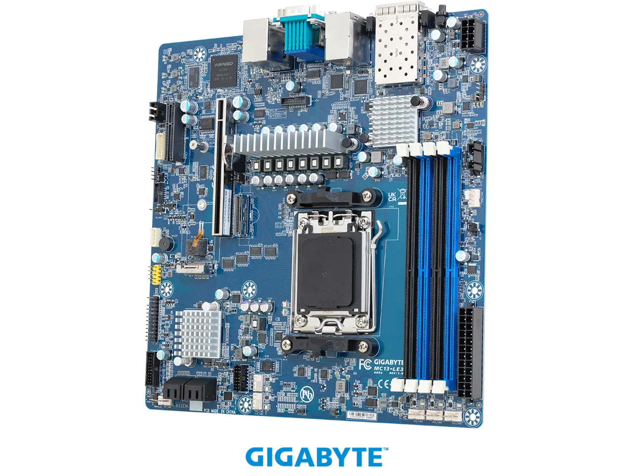 GIGABYTE MC13-LE3 Motherboard - AMD EPYC™ 4005/4004 & Ryzen™ 9000/7000 - microATX UP 25Gb/s + 1Gb/s LAN