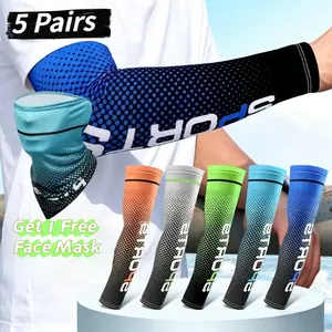 5 Pairs of UV-Blocking Arm Sleeves for Summer Heat,Stay Cool and Protected