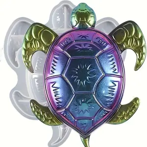 1 Turtle Silicone Mold, for Epoxy Resin Casting Manual Crafting, White Wall Pouring Tool, Artistic Home Office Decor, Reusable Handmade Jewelry Casting Mold, Mother's Day Creative Gift, Home Atmosphere Decorative Item