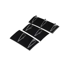 Car Modification New Style Universal Rear Bumper Spoiler Diffuser Gloss Black 7 Wing Fin Style Lower Body Lip 3pcs/set
