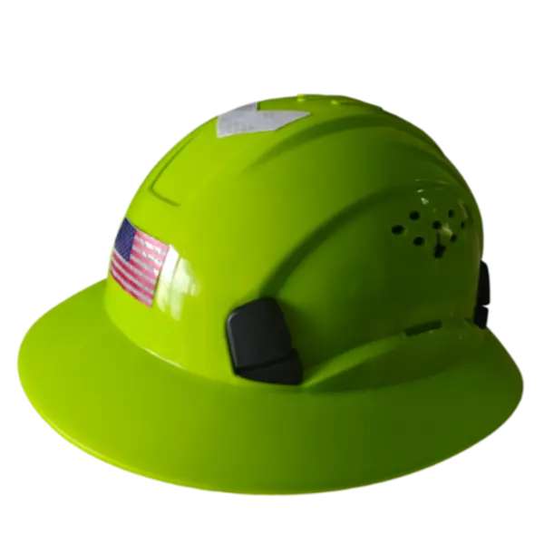 Full Brim ABS Hard Hat for Adults with Open/Close Cooling Vents, 6-Point Suspension, Adjustable Ratchet, and Anti-Fog Visor - Reflective Design, Reflective Stickers, Vented, Impact-Resistant Abs Shell, Cool Vents