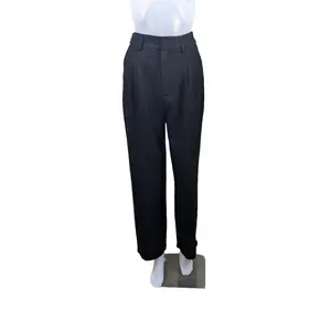 Commense Black Pleated Cuffed Pants Size XS