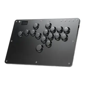 Haute42 Leverless Controller Arcade Stick: Haute42 R16 Black Leverless Controller with Rims, Black Leverless Controller with  Low-Profile  for PC/PS4/ ,Support Hot Swap & SOCD