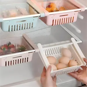 Expandable Refrigerator Storage Basket - Multi-Purpose Home Organizer for Eggs & Household Items - Versatile Fridge Shelf Organizer - Refrigerator Accessories