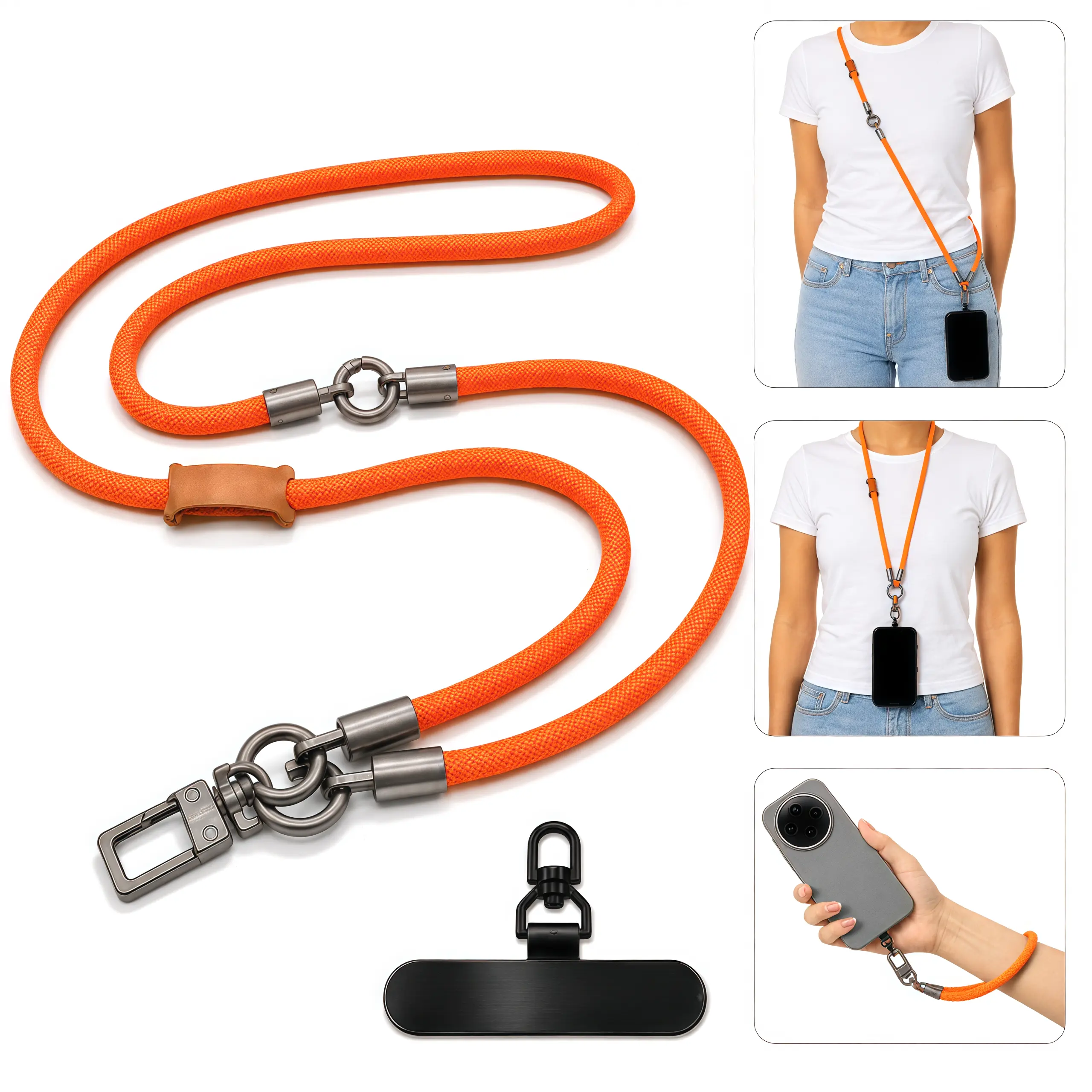 Lightning McQueen Special Edition Mobile Phone Case Accessories - Nylon+Steel Hands-Free Crossbody Lanyard Strap, Metal Alloy 360° Swivel Clip, Neck/Wrist Straps, 3-Way Wear Holder, Mini Pouch for Concerts,Daily Errands, Ultra-Thin Tab, Unisex Users