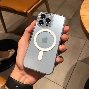 Transparent magnetic magsafe clear phone case for iPhone 17air 16 15 14 13 12 11 Pro Max Plus Protection Protector,Phone Protector Cover, Shockproof Casing，fashion case