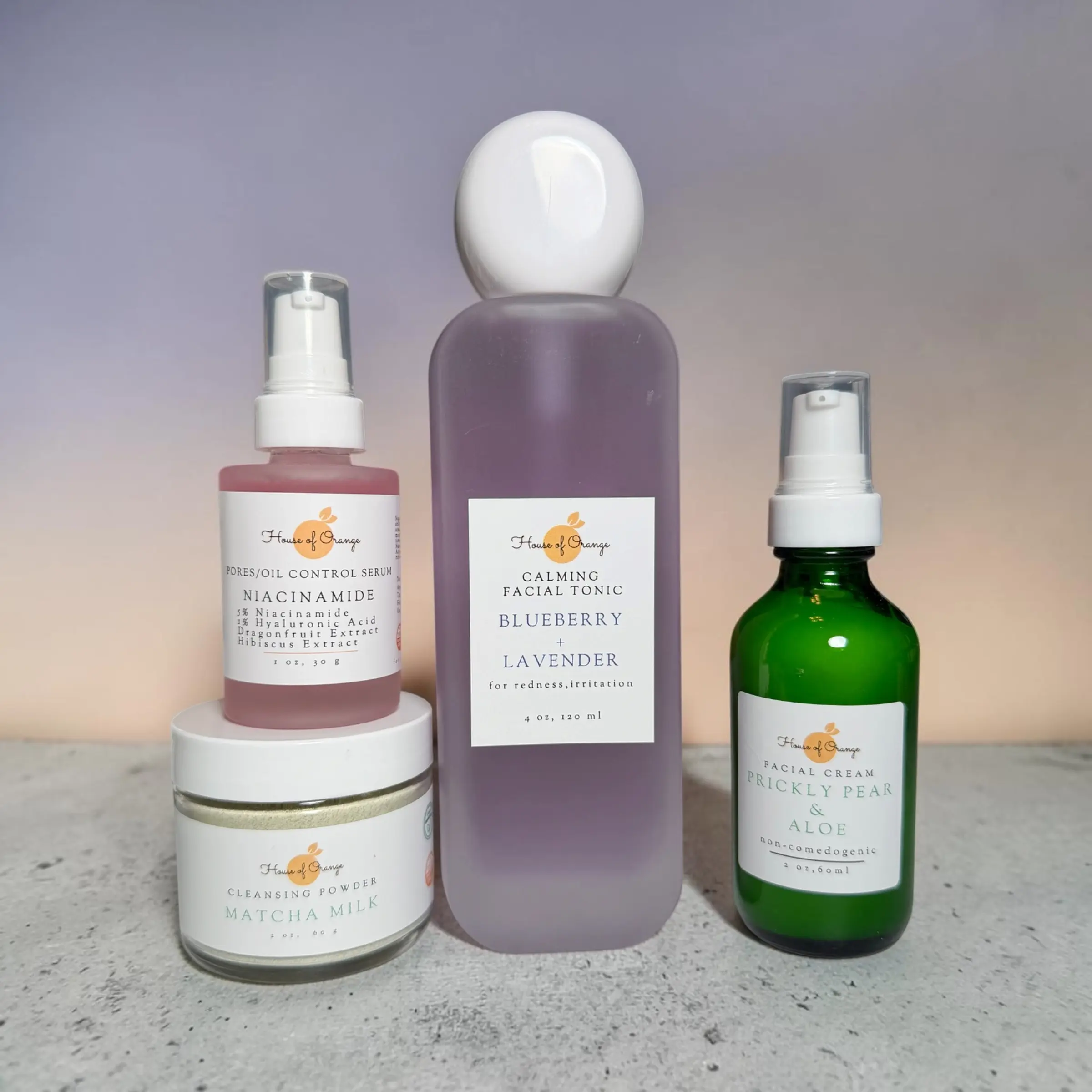 Acne/Oily Natural Skincare Bundle | Soothing, Anti-inflammatory, Pore Clearing, Hydrating Skincare| Fragrance Free Acne Control Set Acne Cleansing Set Oily Skin Products