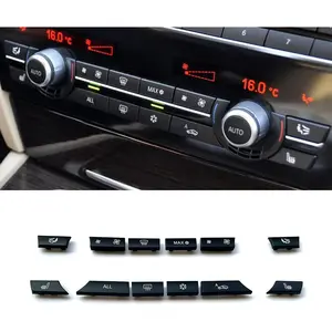 Air Conditioning A/C Vent Button AC Heater Climate Control Key Caps Interior Repair Kit Replacement for BMW 5 6 7 M5 M6 F02 F06 F10 F12 61319313923 (12 Key/Set)