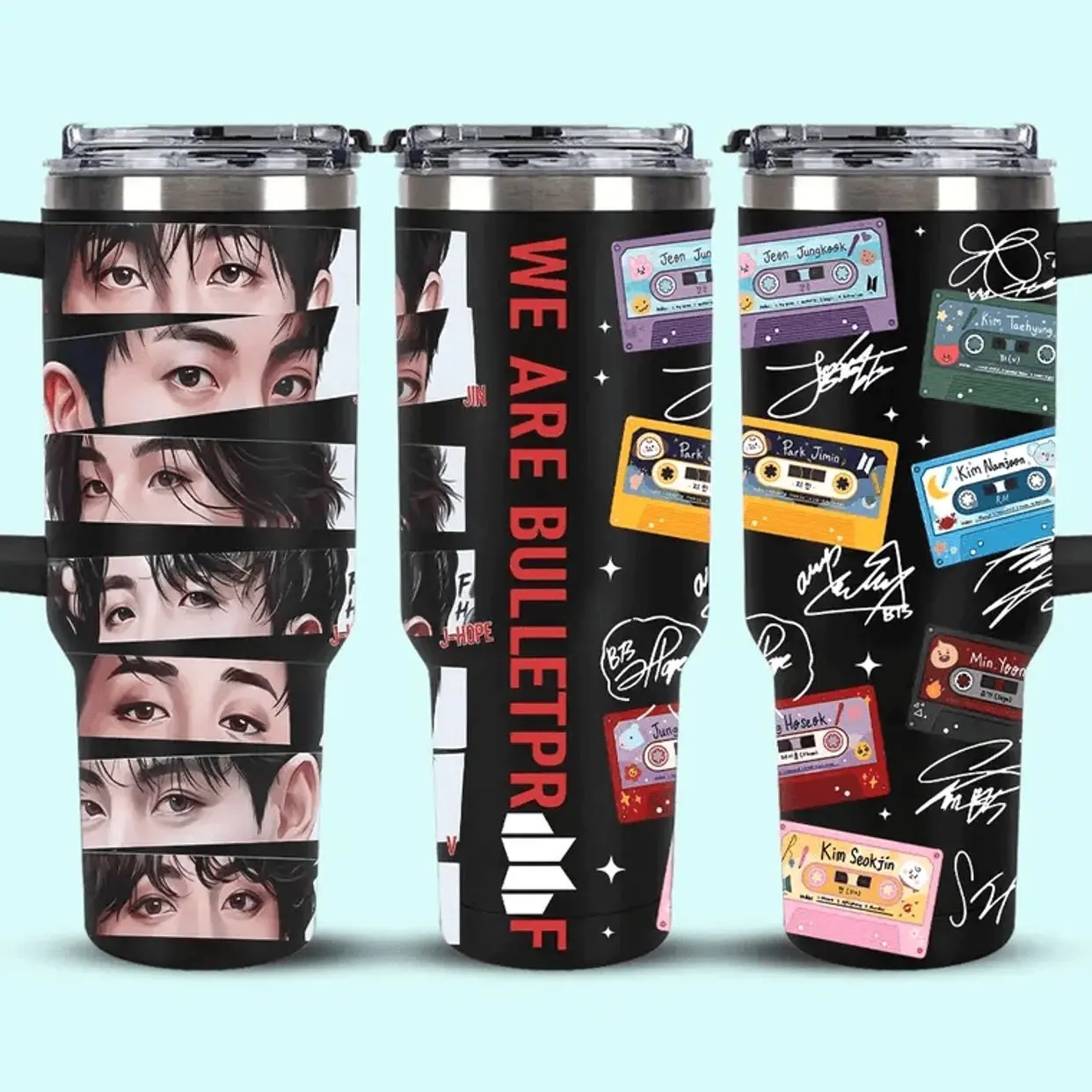 Arirang World Tour 2026 Tumbler 40oz, Bangtan K-Pop Concert Travel Cup, Double-Wall Stainless Steel Tumbler,