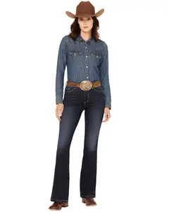 Wrangler Women's Madilyn Dark Wash Bespoke High Rise Flare Stretch Denim Jeans - 112359280