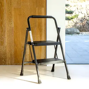 2 / 3 Step Ladder, Folding Step Stool with Wide Anti-Slip Pedal, 800lbs Sturdy Portable Ladder, Cushioned Handle, Lightweight