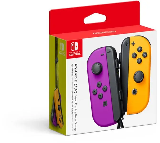 Switch Accessory:  Controller - Nintendo JOY-CON:  (L)/(R) - Neon Purple/Neon Orange  [GAMES ACCESSORIES] Controller