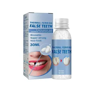 30ml Lightweight Cosmetic Denture Adhesive Kit - Shapeable for Fake Teeth, Temporary/Broken Teeth Filling, Gap Filling, Dental Film Application
