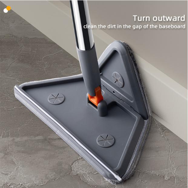 Wall Mop Cleaner with Long Extension Pole 29-90 Inch | 360° Rotatable Wall Cleaning Mop with 6 Replacement Pads | Multi-Use Cleaner for Walls, Floors, Ceilings & Windows