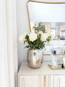 Textured Silver Bubble Shape Vase