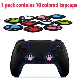 Silicone Controller Joystick Grip Handles, 10-Pack, Compatible with Ps5 Ps4 Ps3 Ps2 Xbox One/360 Controllers, Durable Comfort Design