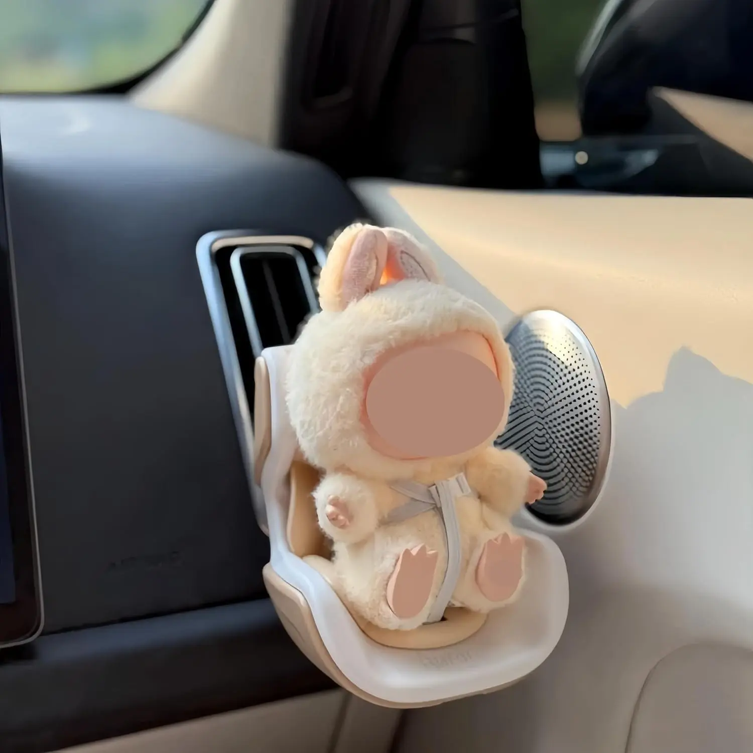 Doll Car Seat for 10-17cm Dolls, Doll Carrier, Doll Accessories, Ventilated Clip and Desktop Stand, Model Display Toy DIY Gift, Cute Practical Car Decoration