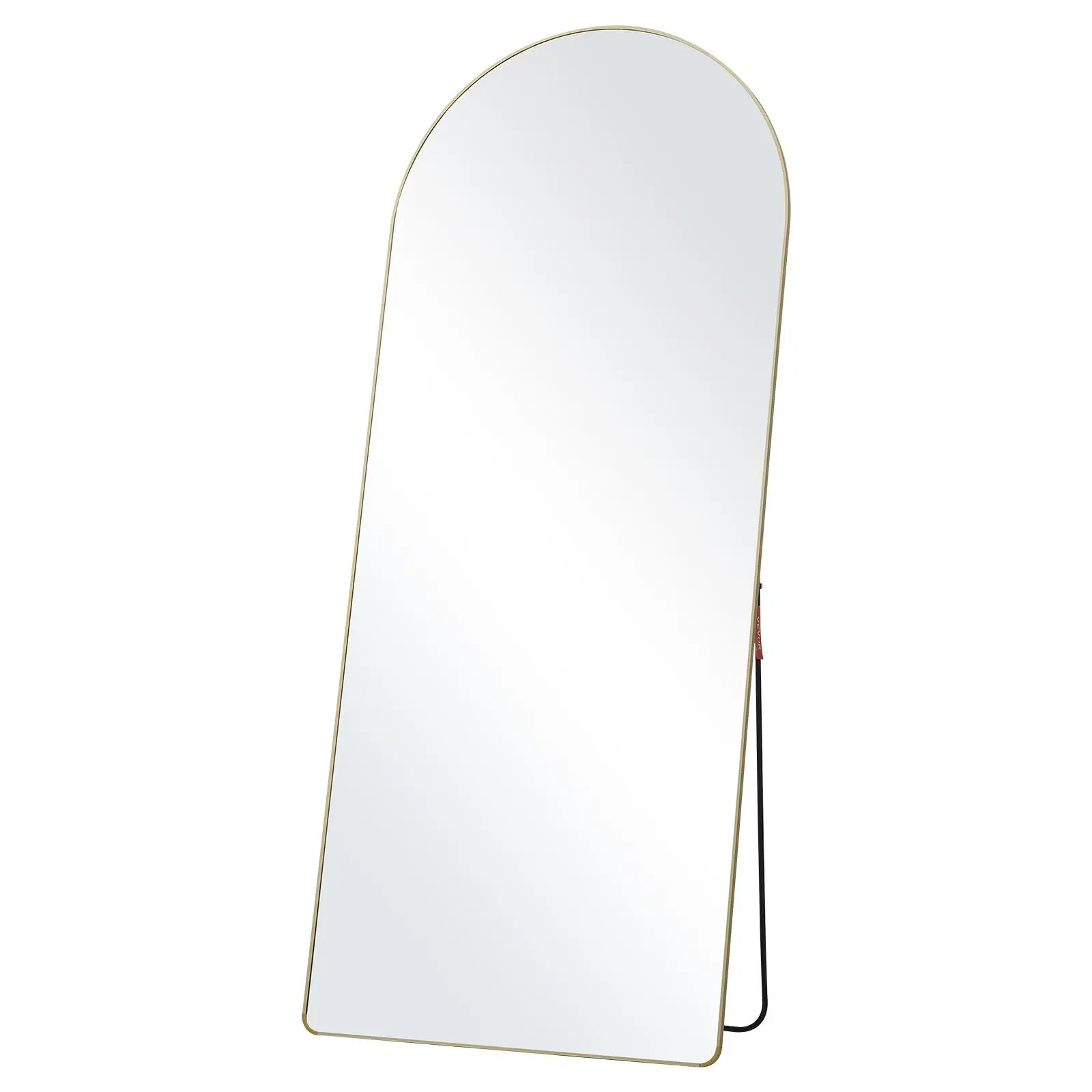 【SummerFinds】VEVOR Arched Full Length Mirror,  71'' x 30'', Large Free Standing Leaning Hanging Wall Mounted Floor Mirror with Stand Aluminum Alloy Frame, Full Body Dressing Mirror for Living Room Bedroom, Black Decor Crystal